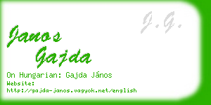 janos gajda business card